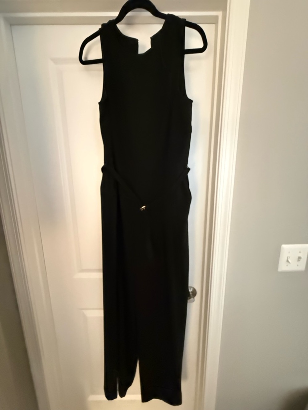 Anne Taylor Black Sleeveless Jumpsuit Dress